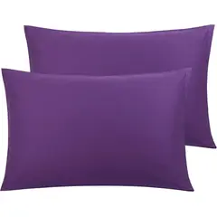 GENERICO - Set de 2 fundas de almohada de color morado