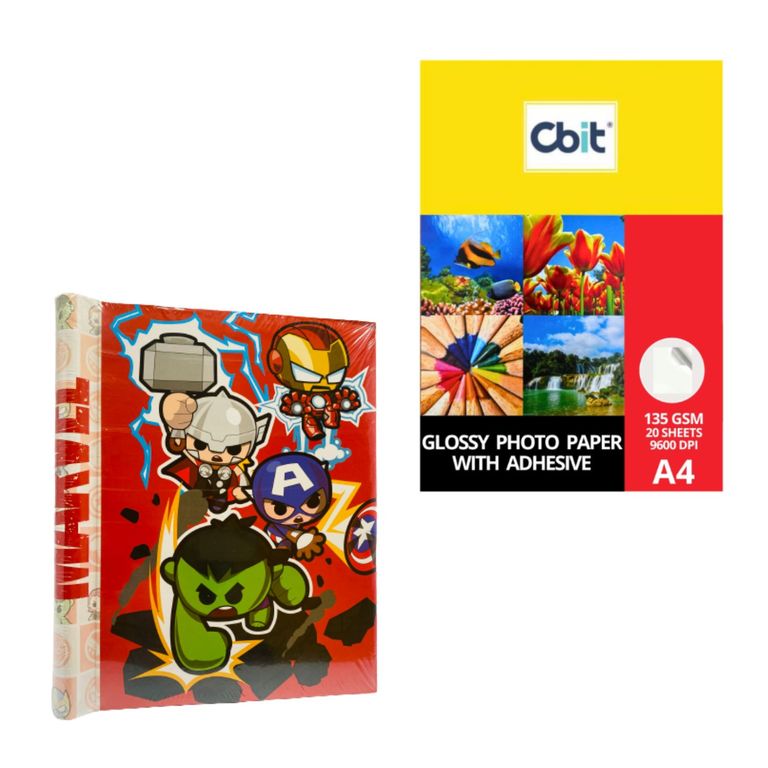 Album DMV 40 fotos 18x26 cm + Papel Foto 20 hjs A4