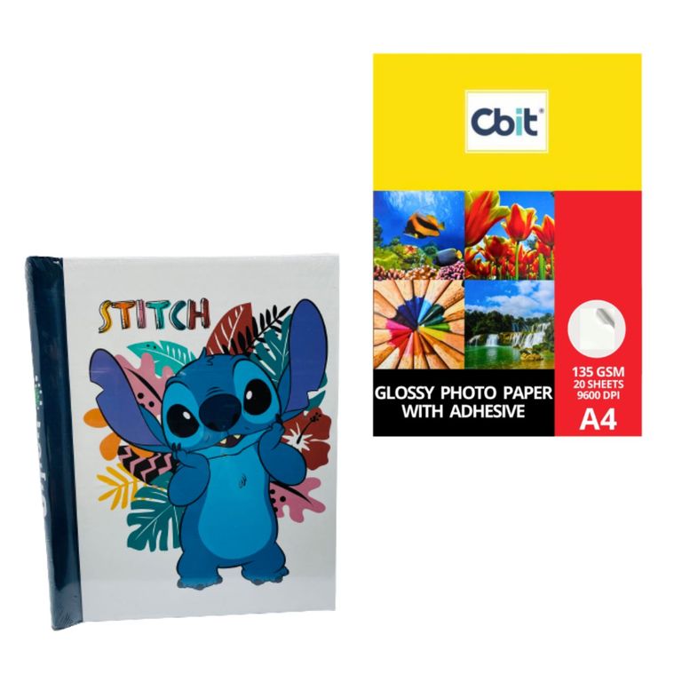 Album DS 40 fotos 18x26 cm y Papel Foto 20 hjs A4