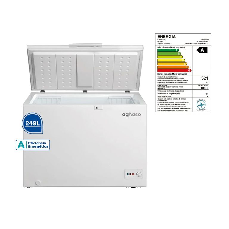 Congelador 249 L Blanco - CONG-AGH01