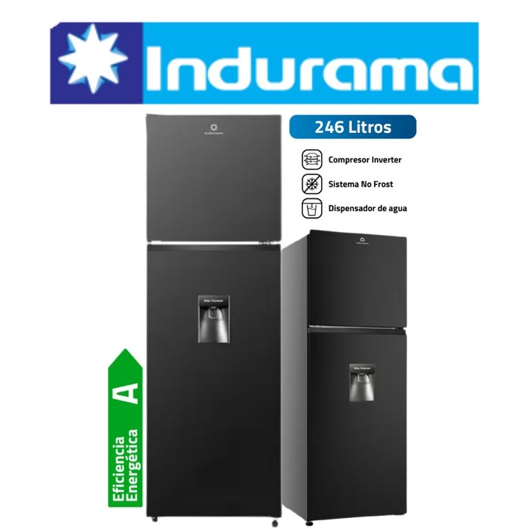 REFRIGERADORA 246LT COLOR NEGRO MOD RI-389DNI