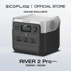ECOFLOW - Estación de energía portátil RIVER 2 Pro 768Wh 800W IN