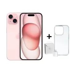 APPLE - IPHONE 15 128GB CHIP FISICO ROSADO + CARGADOR + CASE PROTECTOR