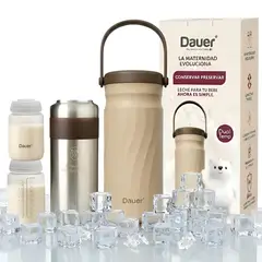 DAUER - Cooler Dual Temp Multifuncional De Leche Materna a Porta Bebidas 24h de Acero Inox