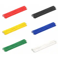 GENERICO - 120 Cables Jumper 22AWG 10cm Preestañados Estañados Colores