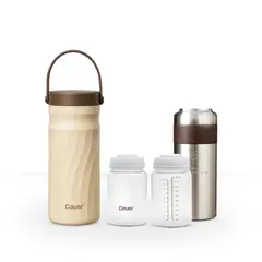 DAUER - Cooler Bag Portatil de Acero Inox Multifuncional Conservador Termico Dual Temp Set Completo