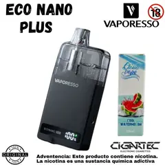 VAPORESSO - VAPER ECO NANO PLUS KIT MAS LIQUIDO DE 10ML