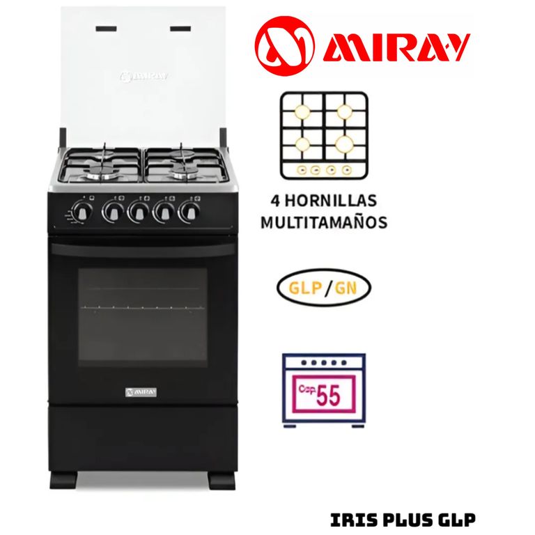 Cocina de Pie a Gas IRIS PLUS 4 Hornillas