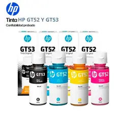 HP - Kit tintas GT53 y GT52 Negro y Colores ORIGINAL