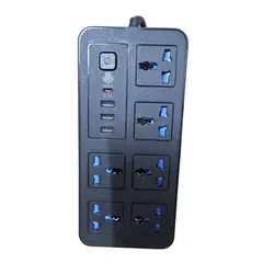 GENERICO - Tomacorriente De Carga Enchufe Europeo Estadounidense Negro