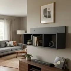 GENERICO - Repisa Estante Flotante Melamina Plomo