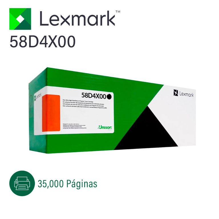 TONER 58D4X00 NEGRO PARA MX826,MX822,MS823,MS826,MX722 35,000PG
