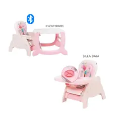 GENERICO - SILLA DE COMER MULTIFUNCIONAL 3 EN 1 PARA BEBÉ CON BLUETHOOT