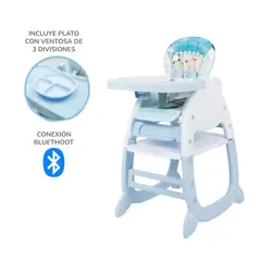 GENERICO - SILLA DE COMER MULTIFUNCIONAL 3 EN 1 PARA BEBÉ CON BLUETHOOT