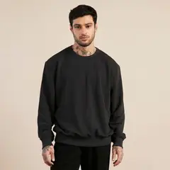 DROP THE LABEL - Polera Negra Hombre 100% Algodón Peru