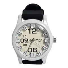 GENERICO - Reloj Analógico para Mujer con Correa de Silicona Negra y Caja Blanca Estilo Deportivo Casual