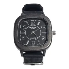 GENERICO - Reloj Analógico para Hombre con Correa de Silicona Negra-Estilo Urbano Moderno