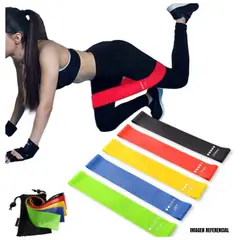 OEM - Kit 5 Ligas de Resistencia para Glúteos y Piernas - Bandas Elásticas de Látex 5-40 LBS