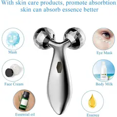 OEM - Masajeador 3D Roller Giratorio 360° - Rodillo para Definir Contorno Facial y Reducir Frizz