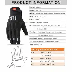 GENERICO - GUANTES CITY PARA MOTO IMPERMEABLE MADMOTOR TALLA M