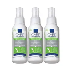 AVON - KIT x3 Desodorante Para Pies Spray FootWorks 100Ml