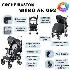 HI BABY - Coche Bastón de Lujo “NITRO AK - 082 BLACK EDITION”