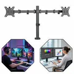 OEM - Soporte Doble Monitor para Escritorio - Rack Articulado para 2 Pantallas 13"-30"