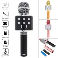 OEM - Micrófono Inalámbrico de Karaoke para Niños y Adultos - Bluetooth, USB y Micro SD