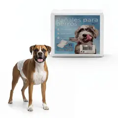GENERICO - Pack x12 Pañal para Perros Macho Talla XL Absorbente Ajustable