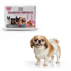 GENERICO - Pack x10 Pañal para Perros Hembra Celo Perras Talla S Absorbente Ajustable