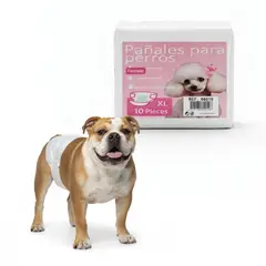 GENERICO - Pack x10 Pañal para Perros Hembra Celo Perras Talla XL Absorbente Ajustable