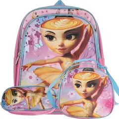 GENERICO - Mochila Escolar Pack 3 en 1 Ballerina Cappuccina