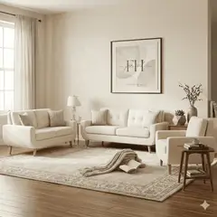 FABIANI HOME - Juego de Sala 3-2-1 Premium Vintage Moderno con Espuma Zebra D35