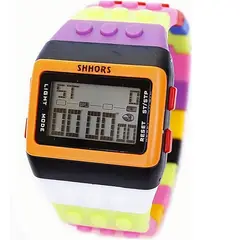 SHHORS - Reloj Modelo Bloques De Construcción