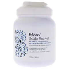 BRIOGEO - Scalp Revival Charcoal Plus Champú Microexfoliante con Aceite de Coco 947ml