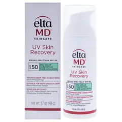 ELTAMD - Recuperación de la piel UV Corrección del color rojo Protector solar facial con tinte verde SPF 50 51 ml