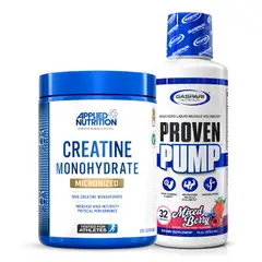 APPLIED NUTRITION - Creatina 500 G + Proven Pump Gaspari Nutrition - Glicerol Liquido 32 Serv - Mixed Berry