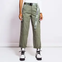 DICKIES - PANTALÓN CARGO CROP UTILITY CINTURON GIRL OLIVO