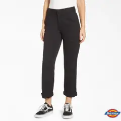 DICKIES - PANTALÓN CROPPED TWILL NEGRO