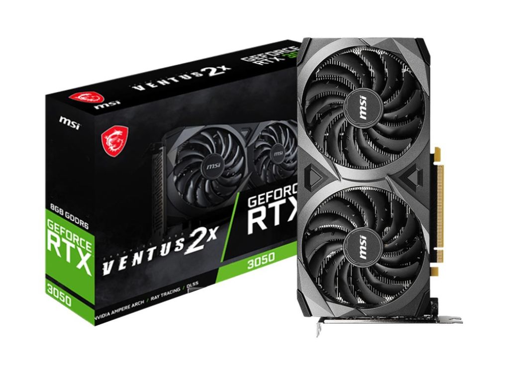 TARJETA DE VIDEO RTX 3050 VENTUS 2X OC 6GB GDDR6 912-V812-016 GEFORCE NVIDIA 96 BITS, 2 FAN