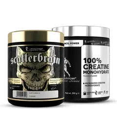 Kevin Levrone - Creatina 300 G + Pre-entreno Scatterbrain - 30 servicios - Icy Blue Raz