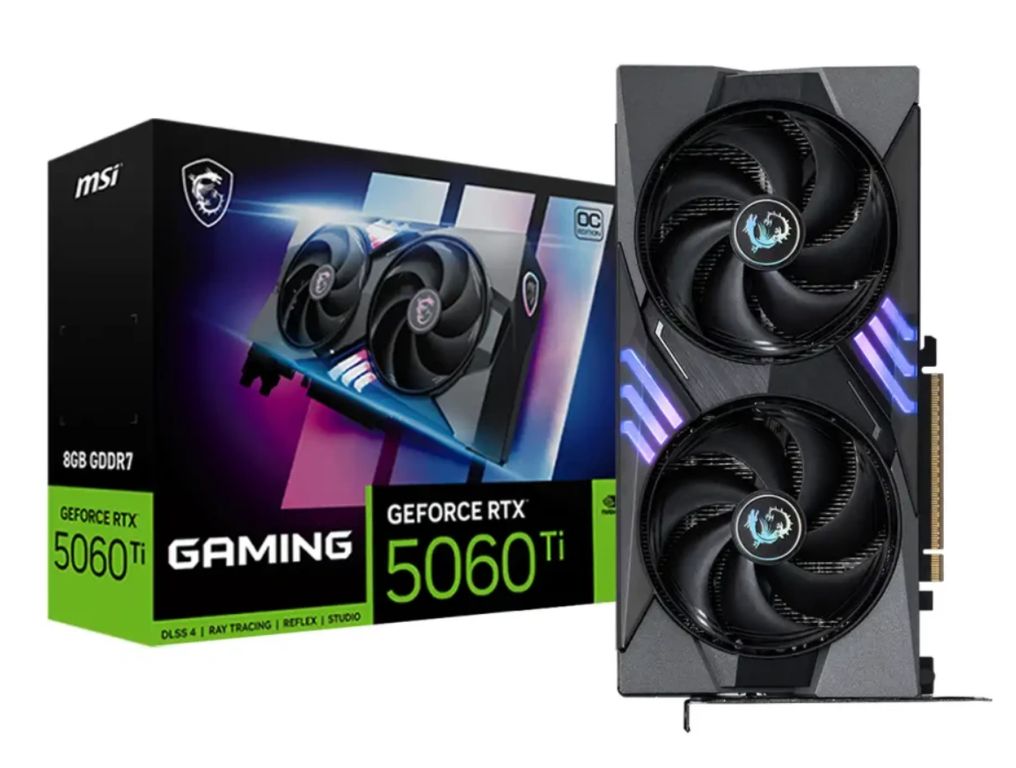 TARJETA DE VIDEO RTX 5060 TI GAMING 5060 TI 8G GAMING OC 8GB - GDDR7 2 FAN X3 DP 1 HDMI 128 BIT