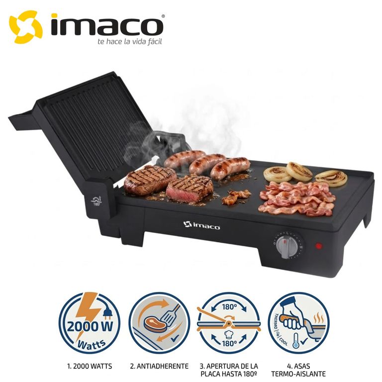 Parrilla grill IG1016E 2 en 1 Extendible Antiadherente