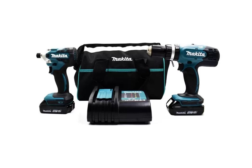TALADRO PERCUTOR 18V DHP453 + ATORNILLADOR IMPACTO 18V DTD156 +2BAT Y CARG -