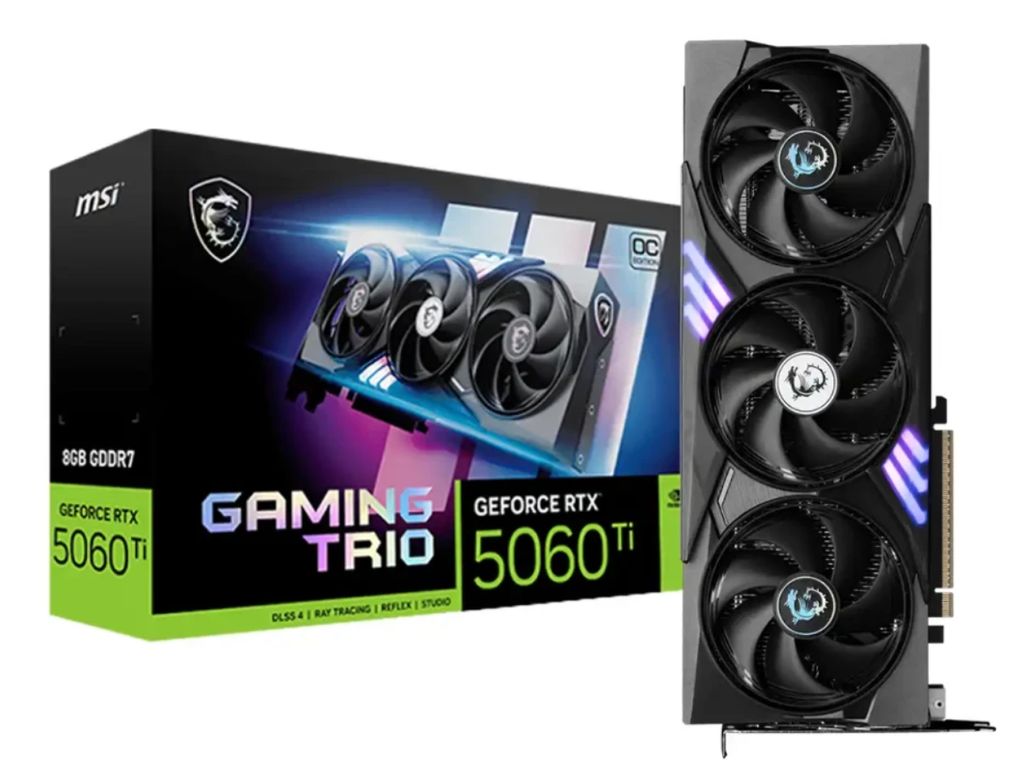 TARJETA DE VIDEO RTX 5060 TI GAMING TRIO ( 5060 TI 8G GAMING OC ) 8GB - GDDR7 X3 FAN 128 BIT