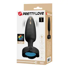 PRETTY LOVE - Plug Anal Vibrador Retráctil con LED Tarion Largo 12.5 cm Ø 3.4cm