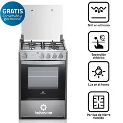 INDURAMA - Cocina a Gas Olvera QZ 4 Hornillas - Croma