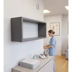 GENERICO - Repisa Estante Flotante Rectangular Melamina Plomo