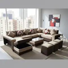 GENERICO - JUEGO SECCIONAL MODELO AMERICANA CHOCOLATE