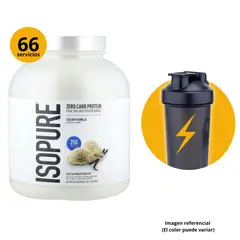 GENERICO - ISOPURE ZERO CARB 4.51LB (2.05KG) CREAMY VAINILLA CON SHAKER - PROTEÍNA ISOLATADA